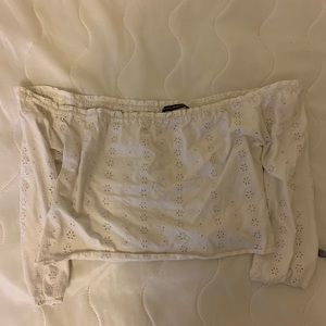 over the shoulder flower cutout top